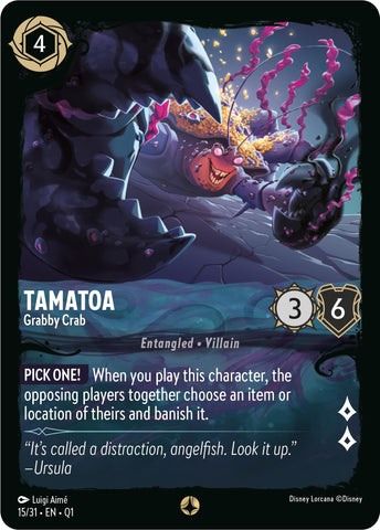 Image for Tamatoa - Grabby Crab (15/31) - Disney Lorcana