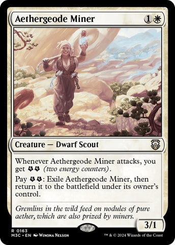 Image for Aethergeode Miner (Ripple Foil) (163) [Commander: Modern Horizons 3]