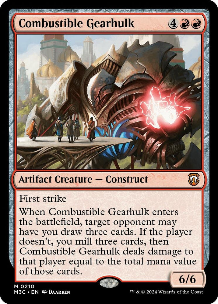 Image for Combustible Gearhulk (Ripple Foil) (210) [Commander: Modern Horizons 3]