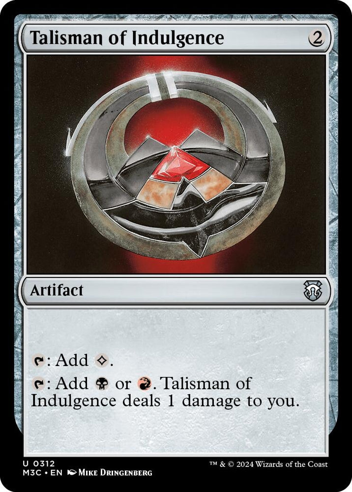 Image for Talisman of Indulgence (312) [Commander: Modern Horizons 3]