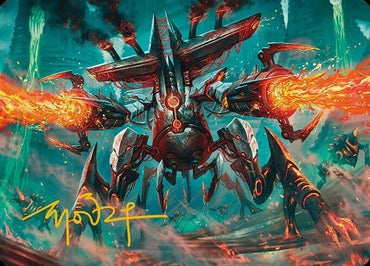 Image for Exterminator Magmarch Art Card (Gold-Stamped Signature) (33) [Art Series: Modern Horizons 3]