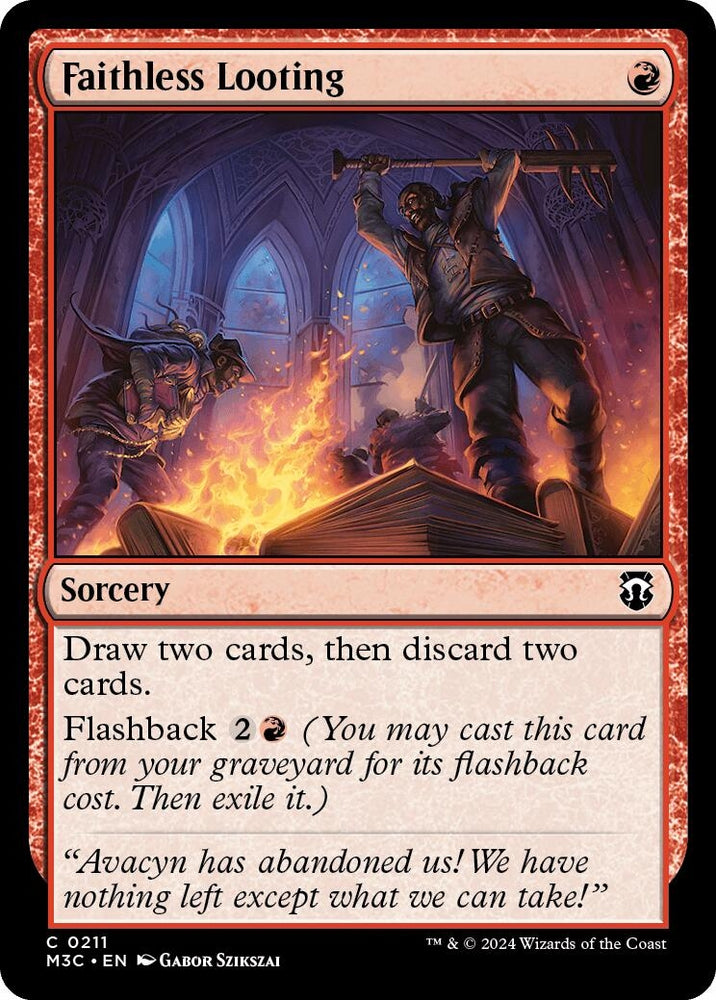 Image for Faithless Looting (Ripple Foil) (211) [Commander: Modern Horizons 3]