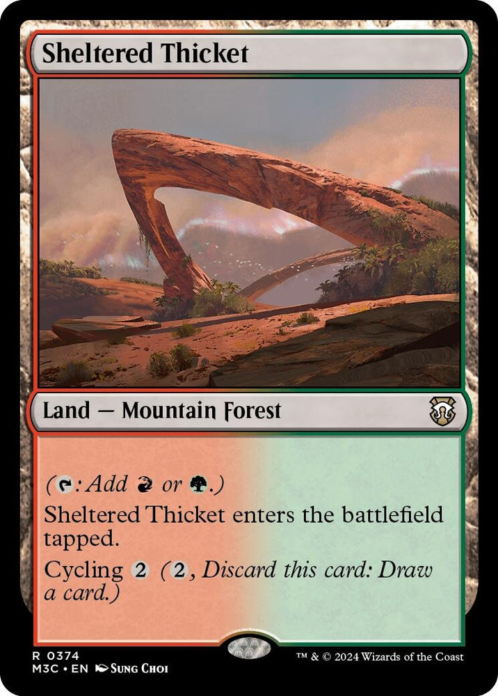 Image for Sheltered Thicket (Ripple Foil) (374) [Commander: Modern Horizons 3]