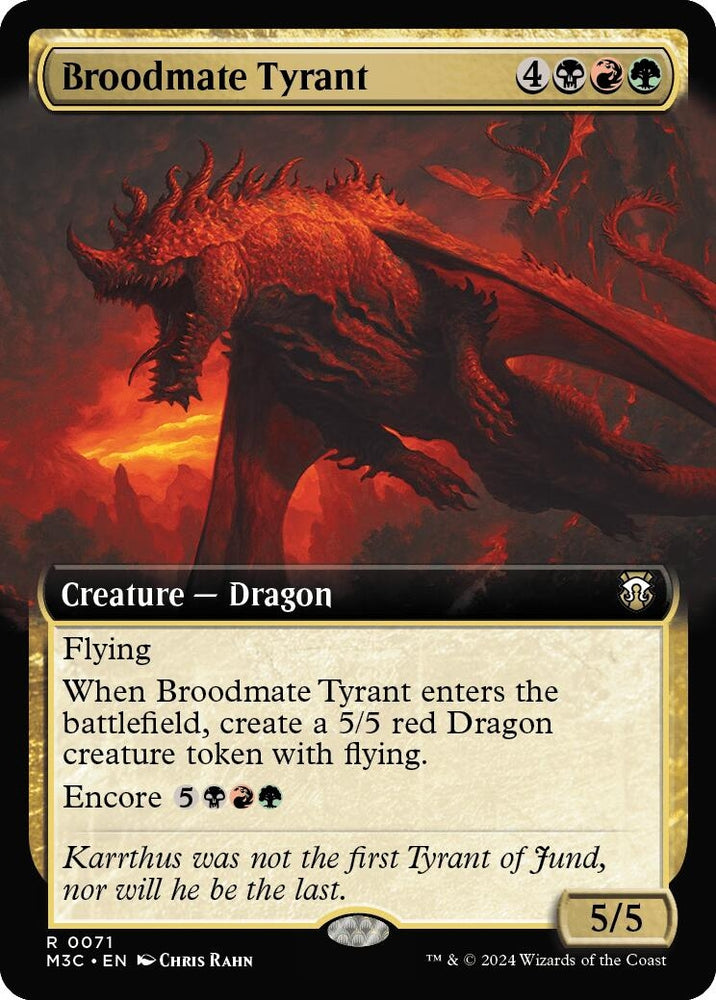 Image for Broodmate Tyrant (Extended Art) (71) [Commander: Modern Horizons 3]
