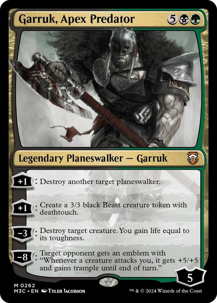 Image for Garruk, Apex Predator (Ripple Foil) (262) [Commander: Modern Horizons 3]