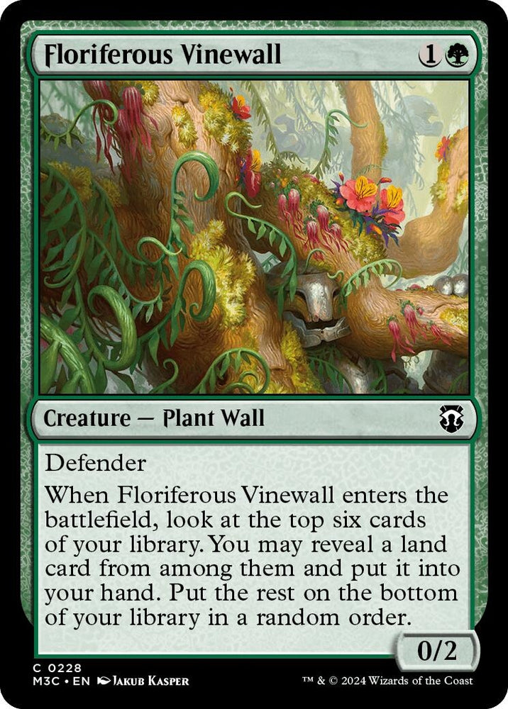 Image for Floriferous Vinewall (Ripple Foil) (228) [Commander: Modern Horizons 3]