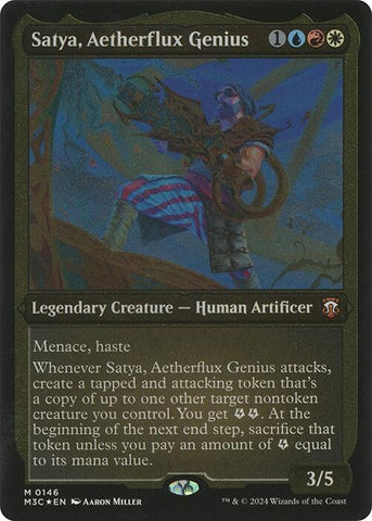 Image for Satya, Aetherflux Genius (Display Commander) - Thick Stock (146) [Commander: Modern Horizons 3]