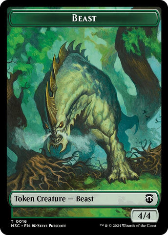 Beast (0016) // Copy Double-Sided Token (16 // 1) [Commander: Modern Horizons 3]