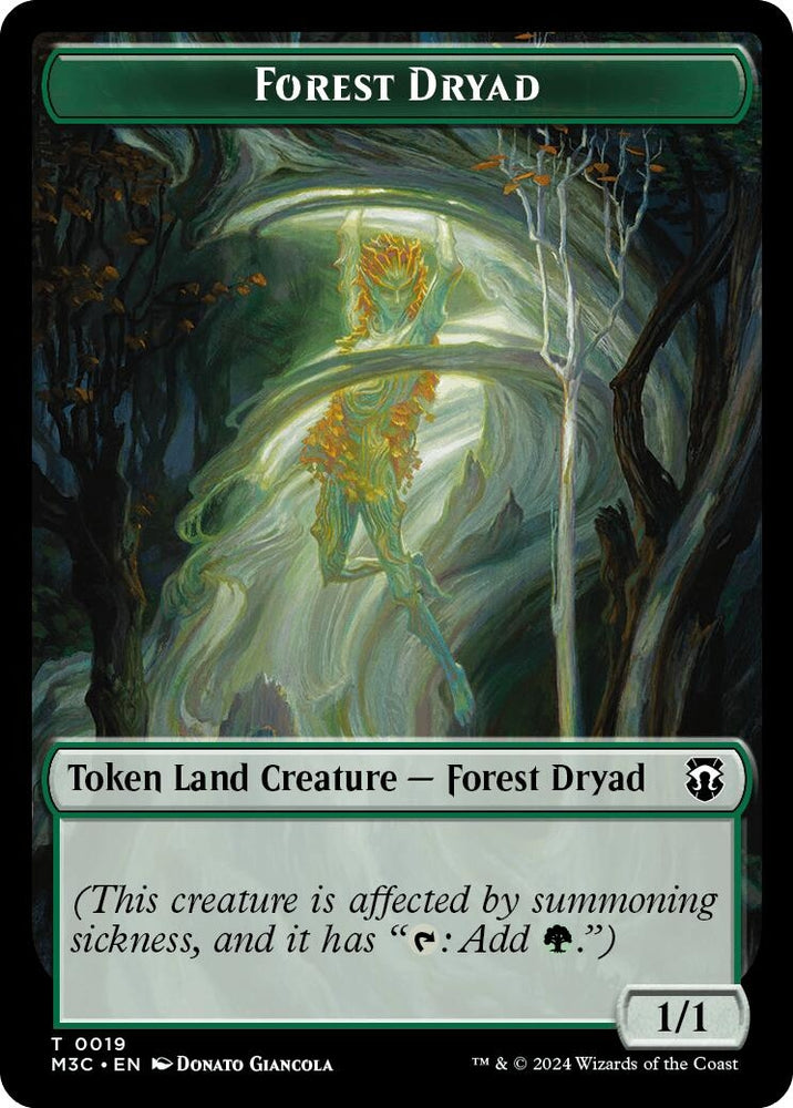 Image for Forest Dryad // Emblem - Vivien Reid Double-Sided Token (19 // 28) [Commander: Modern Horizons 3]
