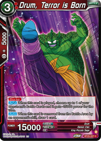 Drum, Terror is Born (BT25-027) [Legend of the Dragon Balls]