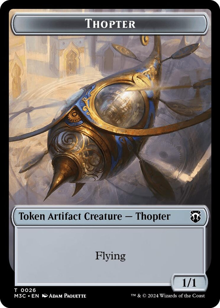 Image for Thopter (Ripple Foil) // Copy Double-Sided Token (26 // 1) [Commander: Modern Horizons 3]
