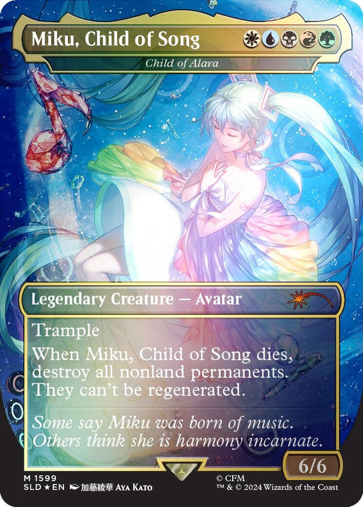 Image for Miku, Child of Song - Child of Alara (Rainbow Foil) (1599) [Secret Lair Drop Series]