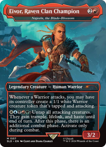 Image for Eivor, Raven Clan Champion - Najeela, the Blade-Blossom (1557) [Secret Lair Drop Series]
