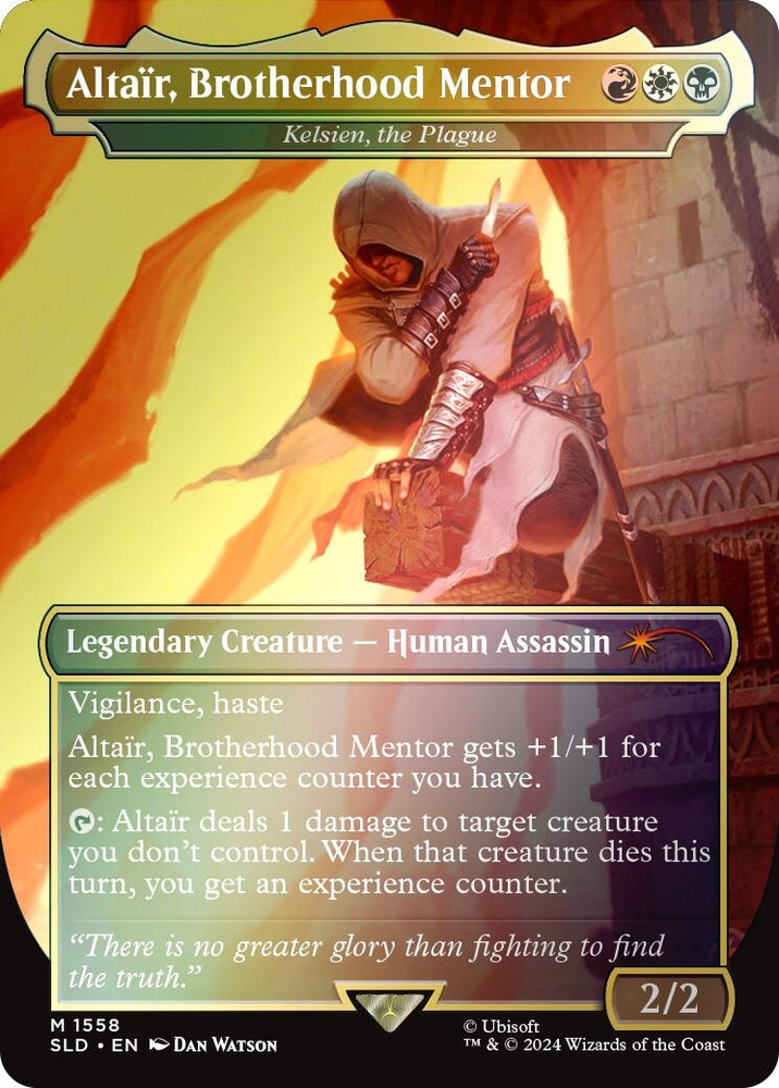 Image for Altair, Brotherhood Mentor - Kelsien, the Plague (Rainbow Foil) (1558) [Secret Lair Drop Series]