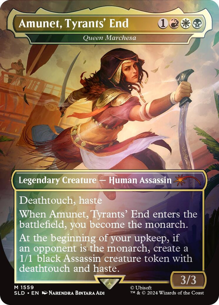 Image for Amunet, Tyrants' End - Queen Marchesa (Rainbow Foil) (1559) [Secret Lair Drop Series]