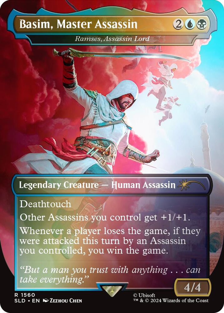 Image for Basim, Master Assassin - Ramses, Assassin Lord (Rainbow Foil) (1560) [Secret Lair Drop Series]