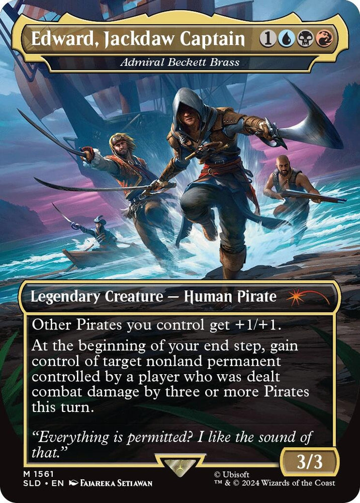 Image for Edward, Jackdaw Captain - Admiral Beckett Brass (1561) [Secret Lair Drop Series]