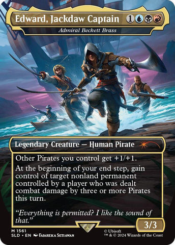 Image for Edward, Jackdaw Captain - Admiral Beckett Brass (1561) [Secret Lair Drop Series]
