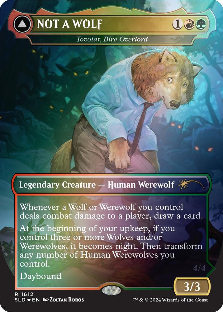 Image for NOT A WOLF - Tovolar, Dire Overlord (Rainbow Foil) (1612) [Secret Lair Drop Series]
