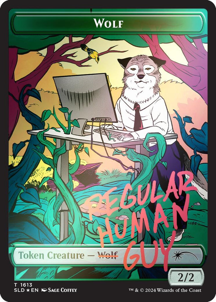 Image for Wolf Token (Rainbow Foil) (0) [Secret Lair Drop Series]