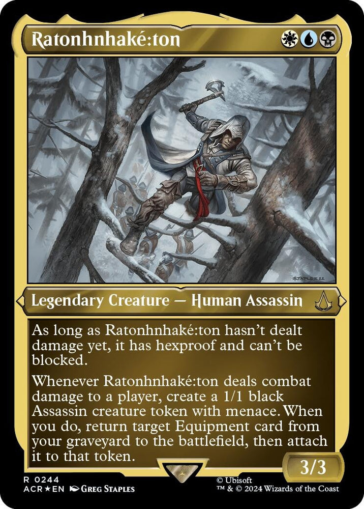 Image for Ratonhnhake:ton (Foil Etched) (244) [Universes Beyond: Assassin's Creed]