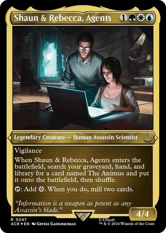 Image for Shaun & Rebecca, Agents (Foil Etched) (247) [Universes Beyond: Assassin's Creed]