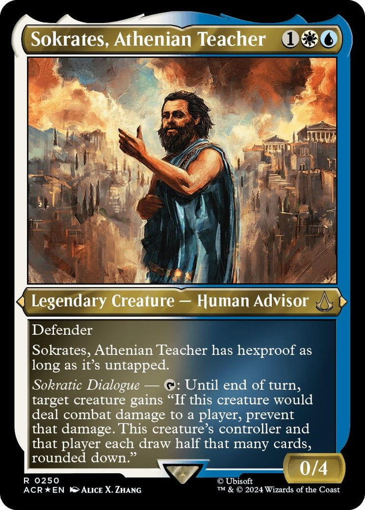 Image for Sokrates, Athenian Teacher (Foil Etched) (250) [Universes Beyond: Assassin's Creed]