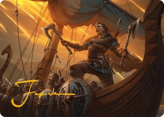 Image for Eivor, Battle-Ready Art Card (Gold-Stamped Signature) (18) [Art Series: Universes Beyond: Assassin's Creed]