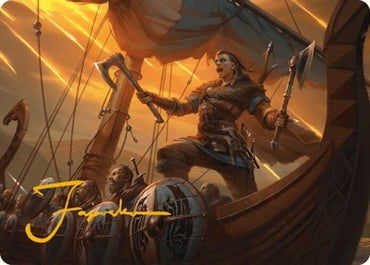 Image for Eivor, Battle-Ready Art Card (Gold-Stamped Signature) (18) [Art Series: Universes Beyond: Assassin's Creed]