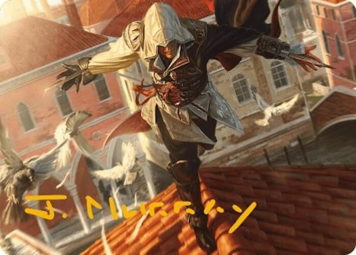 Image for Ezio, Blade of Vengeance Art Card (Gold-Stamped Signature) (19) [Art Series: Universes Beyond: Assassin's Creed]