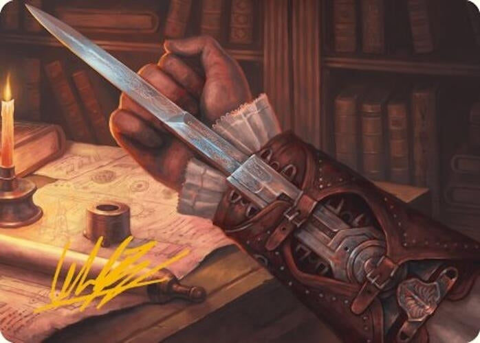 Image for Hidden Blade Art Card (Gold-Stamped Signature) (9) [Art Series: Universes Beyond: Assassin's Creed]