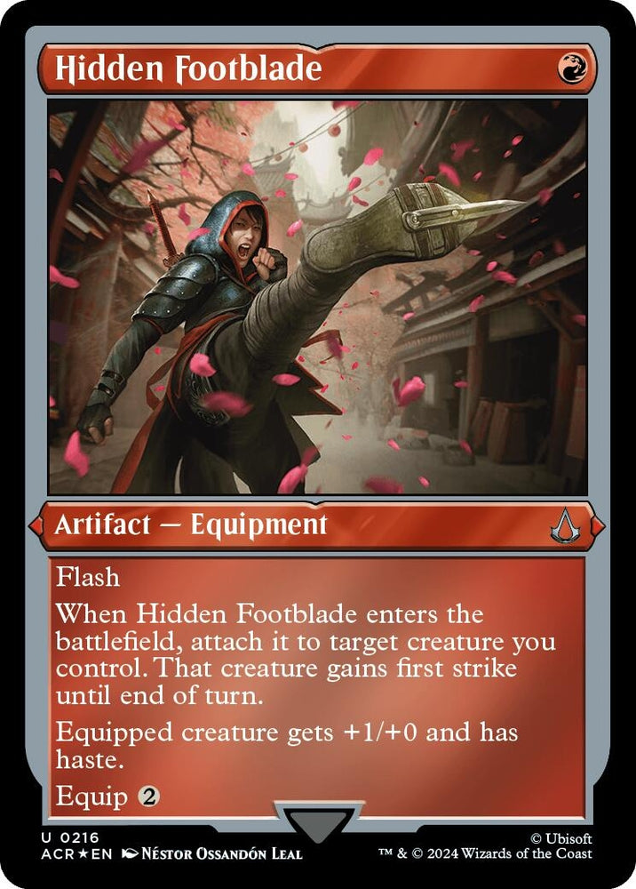 Image for Hidden Footblade (Foil Etched) (216) [Universes Beyond: Assassin's Creed]