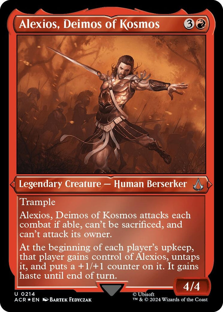 Image for Alexios, Deimos of Kosmos (Foil Etched) (214) [Universes Beyond: Assassin's Creed]