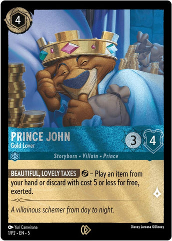 Image for Prince John - Gold Lover (1) - Disney Lorcana