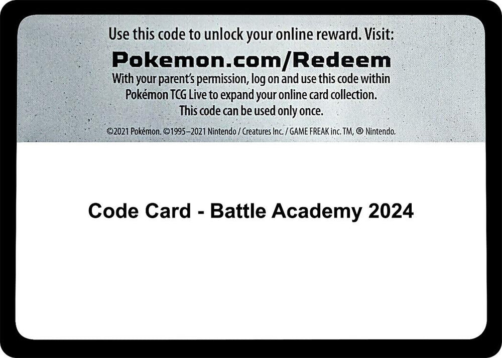 Image for Code Card - Battle Academy 2024 - Pokemon