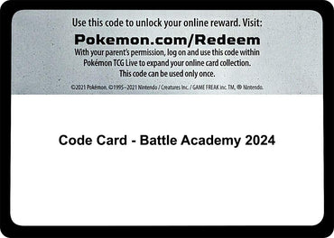 Image for Code Card - Battle Academy 2024 - Pokemon