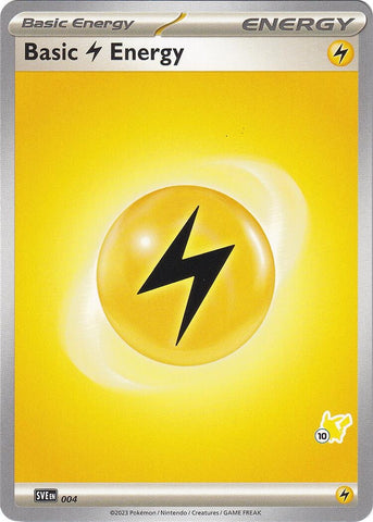 Image for Basic Lightning Energy - Pikachu 10 (004) - Pokemon
