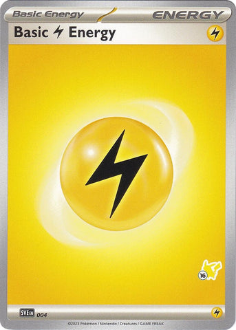 Image for Basic Lightning Energy - Pikachu 16 (004) - Pokemon