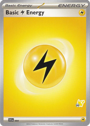 Image for Basic Lightning Energy - Pikachu 20 (004) - Pokemon