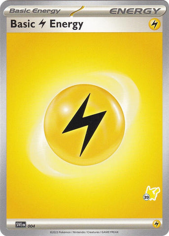 Image for Basic Lightning Energy - Pikachu 39 (004) - Pokemon