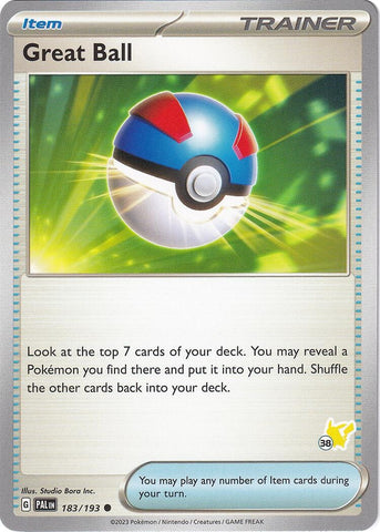 Image for Great Ball - Pikachu 38 (183/193) - Pokemon