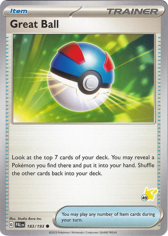 Image for Great Ball - Pikachu 49 (183/193) - Pokemon