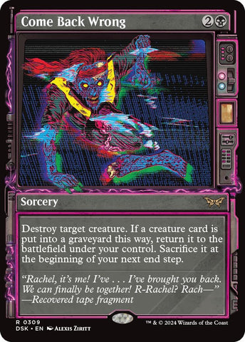 Image for Come Back Wrong (Showcase) (309) [Duskmourn: House of Horror]