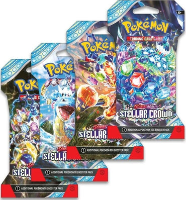 Image for Stellar Crown Sleeved Booster Pack Art Bundle [Set of 4] - Pokemon