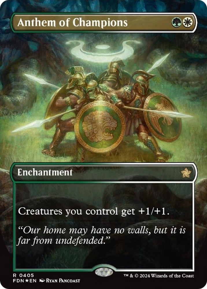 Image for Anthem of Champions (Borderless) (Mana Foil) (405) [Foundations]
