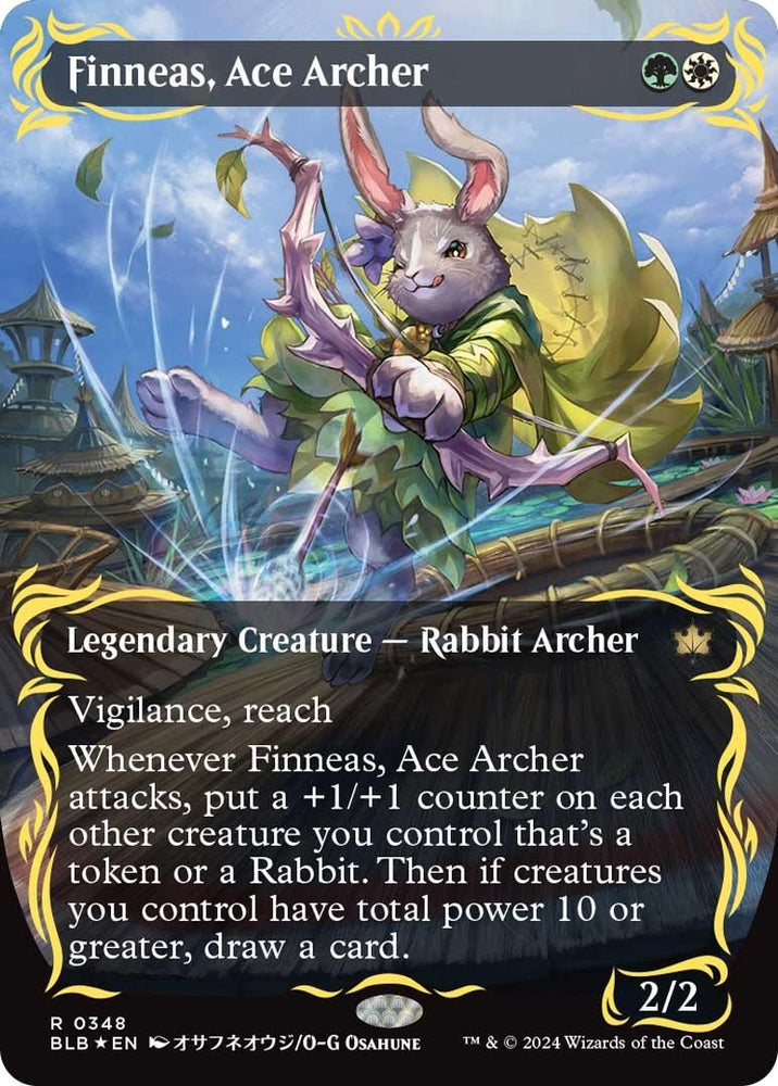 Image for Finneas, Ace Archer (Borderless) (Raised Foil) (348) [Bloomburrow]