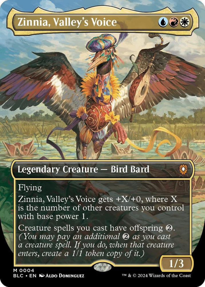 Image for Zinnia, Valley's Voice (Borderless) (4) [Commander: Bloomburrow]
