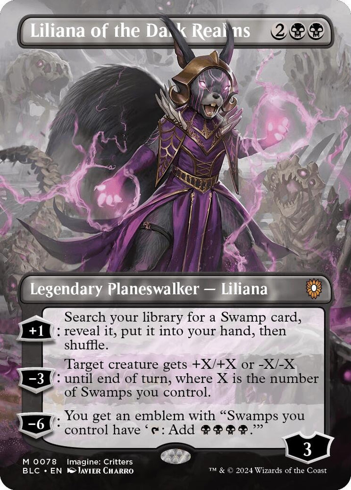 Image for Liliana of the Dark Realms (Borderless) (78) [Commander: Bloomburrow]