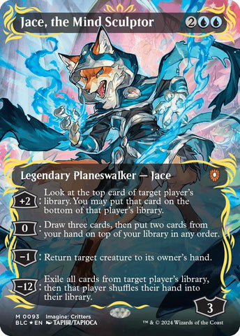 Image for Jace, the Mind Sculptor (Borderless) (Raised Foil) (93) [Commander: Bloomburrow]