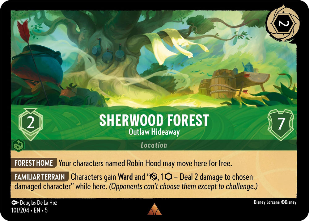 Image for Sherwood Forest - Outlaw Hideaway (101/204) - Disney Lorcana